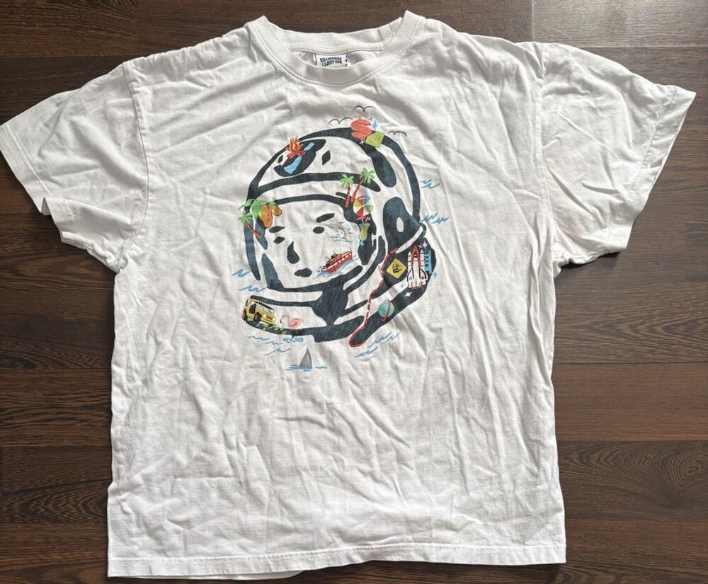2022 Billionaire Boys Club T Shirt Mens XL White BB Caribe Astronaut Graphic Tee